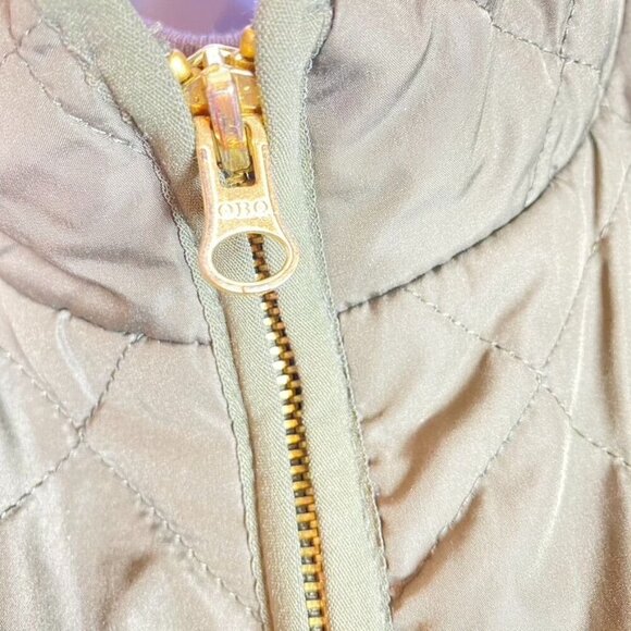 Old Navy Women's Quilted Olive Green Vest Large Stand Collar Zip Closure - Picture 3 of 7